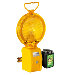 Lampa drogowa zmierzchowa MiniStar 1000 - żółta + bateria