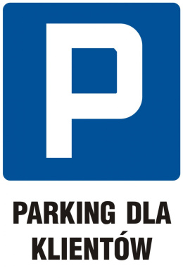 Parking dla klientów, 33x50 cm, PCV 1 mm