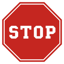 Stop, 33x33 cm, folia