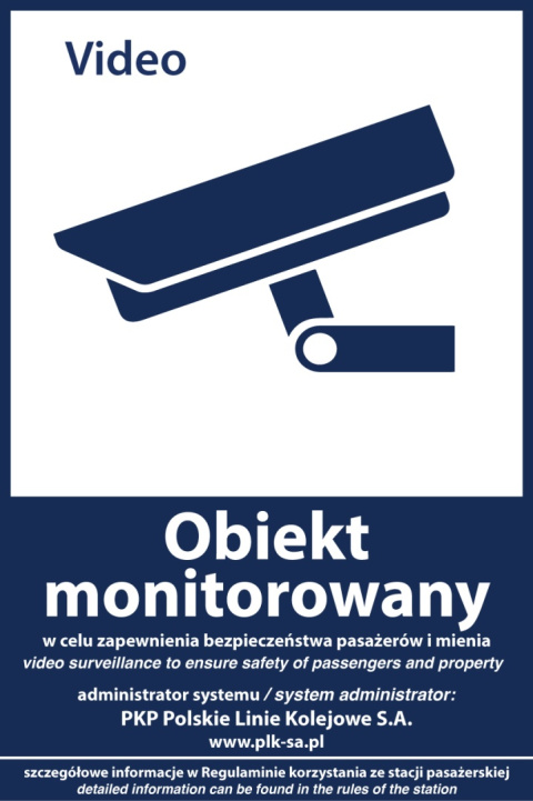 Naklejka - Obiekt monitorowany - 300x450 mm Naklejka - Obiekt monitorowany - 300x450 mm