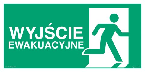 Znak AC129 Wyjście ewakuacyjne w prawo, 400x200 mm, FS - Folia samoprzylepna fotoluminescencyjna Znak AC129 Wyjście ewakuacyjne w prawo, 400x200 mm, FS - Folia samoprzylepna fotoluminescencyjna
