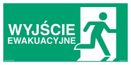 Znak AC129 Wyjście ewakuacyjne w prawo, 400x200 mm, PS - Płyta 1 mm fotoluminescencyjna