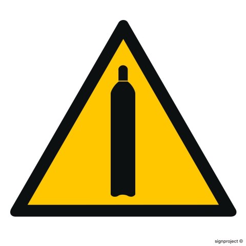 Znak GE003 Ostrzeżenie - butle z gazem, 200x200 mm, PN - Płyta 1 mm Znak GE003 Ostrzeżenie - butle z gazem, 200x200 mm, PN - Płyta 1 mm