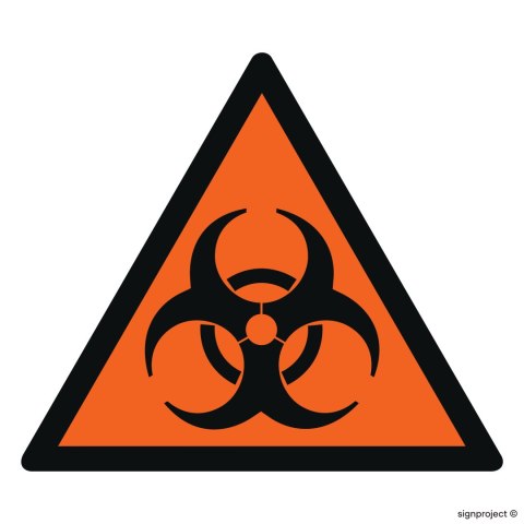 Znak GE011 Ostrzeżenie przed zagrożeniem biologicznym - arkusz 12 naklejek, 50x50 mm, FS - Folia samoprzylepna fotoluminescencyj Znak GE011 Ostrzeżenie przed zagrożeniem biologicznym - arkusz 12 naklejek, 50x50 mm, FS - Folia samoprzylepna fotoluminescencyj