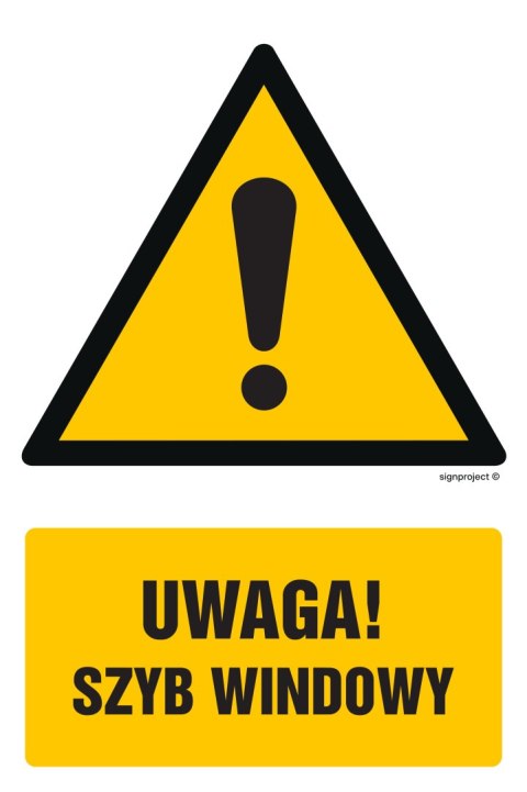 Znak GF003 Uwaga - szyb dźwigu, 700x1050 mm, PN - Płyta 1 mm Znak GF003 Uwaga - szyb dźwigu, 700x1050 mm, PN - Płyta 1 mm