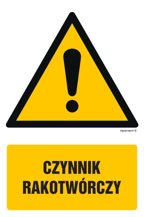 Znak GF004 Czynnik rakotwórczy - opakowanie 10 sztuk, 50x75 mm, TS - Płyta TD fotoluminescencyjna