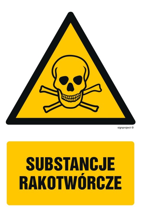 Znak GF007 Substancje rakotwórcze, 250x375 mm, PN - Płyta 1 mm Znak GF007 Substancje rakotwórcze, 250x375 mm, PN - Płyta 1 mm