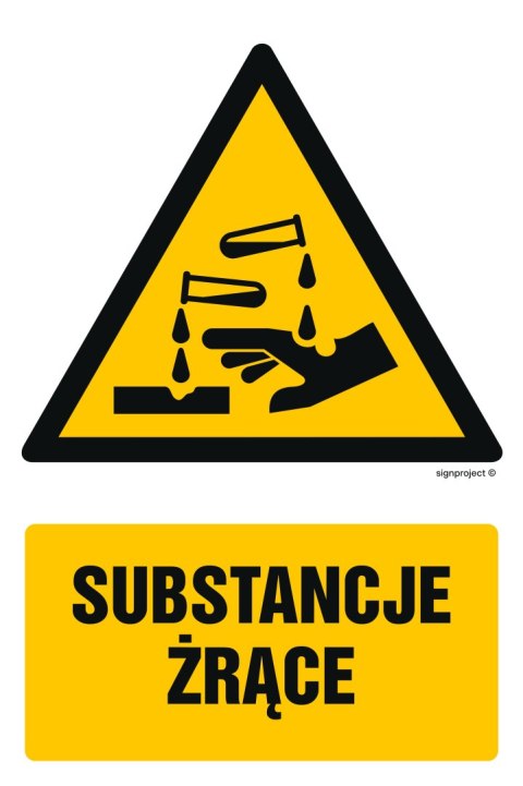 Znak GF009 Substancje żrące, 250x375 mm, PS - Płyta 1 mm fotoluminescencyjna Znak GF009 Substancje żrące, 250x375 mm, PS - Płyta 1 mm fotoluminescencyjna