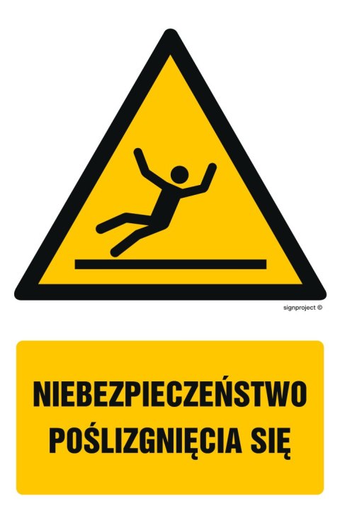 Znak GF019 Niebezpieczeństwo poślizgnięcia się, 350x525 mm, FS - Folia samoprzylepna fotoluminescencyjna Znak GF019 Niebezpieczeństwo poślizgnięcia się, 350x525 mm, FS - Folia samoprzylepna fotoluminescencyjna
