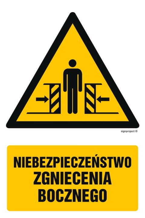 Znak GF031 Niebezpieczeństwo zgniecenia bocznego, 150x225 mm, PS - Płyta 1 mm fotoluminescencyjna Znak GF031 Niebezpieczeństwo zgniecenia bocznego, 150x225 mm, PS - Płyta 1 mm fotoluminescencyjna