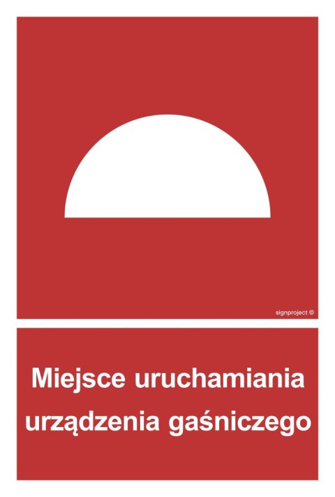 Znak BB003 Miejsce uruchamiania urządzenia gaśniczego, 100x148 mm, FN - Folia samoprzylepna Znak BB003 Miejsce uruchamiania urządzenia gaśniczego, 100x148 mm, FN - Folia samoprzylepna