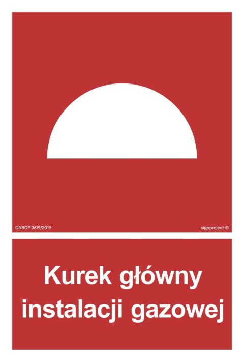 Znak BB005 Kurek główny instalacji gazowej, 500x740 mm, PS - Płyta 1 mm fotoluminescencyjna Znak BB005 Kurek główny instalacji gazowej, 500x740 mm, PS - Płyta 1 mm fotoluminescencyjna