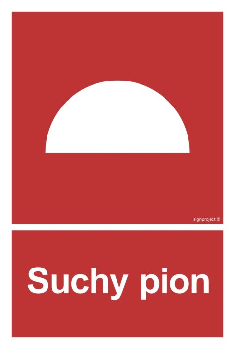 Znak BB006 Suchy pion, 350x518 mm, FS - Folia samoprzylepna fotoluminescencyjna