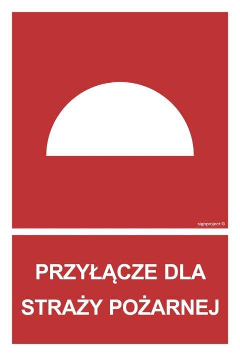 Znak BB023 Przyłącze dla straży pożarnej, 150x222 mm, TS - Płyta TD fotoluminescencyjna Znak BB023 Przyłącze dla straży pożarnej, 150x222 mm, TS - Płyta TD fotoluminescencyjna