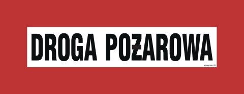 Znak BC104 Droga pożarowa, 360x140 mm, TS - Płyta TD fotoluminescencyjna Znak BC104 Droga pożarowa, 360x140 mm, TS - Płyta TD fotoluminescencyjna