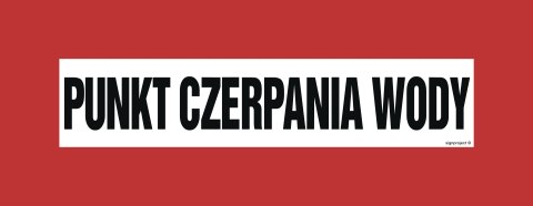 Znak BC107 Punkt czerpania wody, 360x140 mm, FN - Folia samoprzylepna Znak BC107 Punkt czerpania wody, 360x140 mm, FN - Folia samoprzylepna