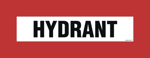 Znak BC110 Hydrant, 540x210 mm, PN - Płyta 1 mm Znak BC110 Hydrant, 540x210 mm, PN - Płyta 1 mm