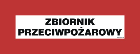 Znak BC121 Zbiornik przeciwpożarowy, 360x140 mm, PS - Płyta 1 mm fotoluminescencyjna Znak BC121 Zbiornik przeciwpożarowy, 360x140 mm, PS - Płyta 1 mm fotoluminescencyjna