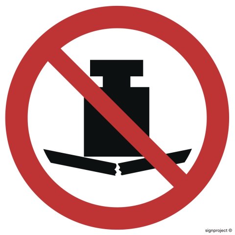 Znak GA012 Zakaz umieszczania ciężkich przedmiotów, 350x350 mm, TS - Płyta TD fotoluminescencyjna Znak GA012 Zakaz umieszczania ciężkich przedmiotów, 350x350 mm, TS - Płyta TD fotoluminescencyjna