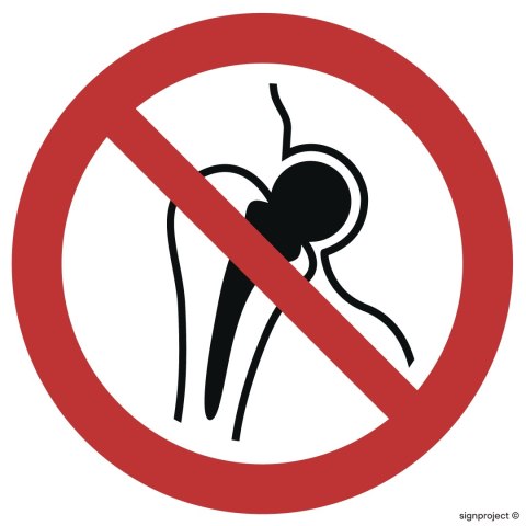 Znak GA014 Zakaz wstępu z metalowymi implantami, 500x500 mm, TS - Płyta TD fotoluminescencyjna Znak GA014 Zakaz wstępu z metalowymi implantami, 500x500 mm, TS - Płyta TD fotoluminescencyjna