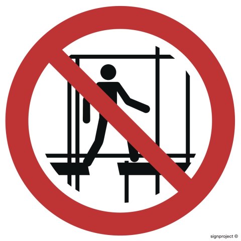 Znak GA025 Zakaz używania niekompletnego rusztowania, 350x350 mm, PN - Płyta 1 mm Znak GA025 Zakaz używania niekompletnego rusztowania, 350x350 mm, PN - Płyta 1 mm