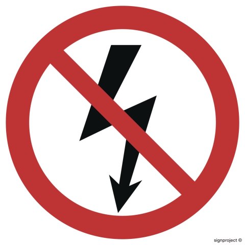 Znak GB005 Nie załączać urządzeń elektrycznych - arkusz 12 naklejek, 50x50 mm, FN - Folia samoprzylepna Znak GB005 Nie załączać urządzeń elektrycznych - arkusz 12 naklejek, 50x50 mm, FN - Folia samoprzylepna