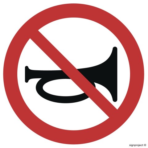 Znak GB007 Zakaz używania sygnałów dźwiękowych, 200x200 mm, TS - Płyta TD fotoluminescencyjna Znak GB007 Zakaz używania sygnałów dźwiękowych, 200x200 mm, TS - Płyta TD fotoluminescencyjna