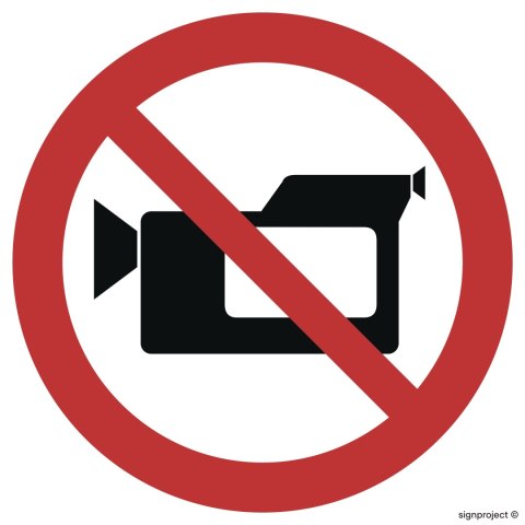 Znak GB016 Zakaz filmowania, 350x350 mm, TS - Płyta TD fotoluminescencyjna Znak GB016 Zakaz filmowania, 350x350 mm, TS - Płyta TD fotoluminescencyjna