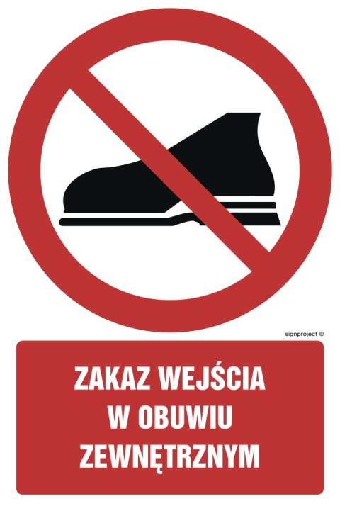 Znak GC023 Zakaz wejścia w obuwiu zewnętrznym, 100x150 mm, PS - Płyta 1 mm fotoluminescencyjna Znak GC023 Zakaz wejścia w obuwiu zewnętrznym, 100x150 mm, PS - Płyta 1 mm fotoluminescencyjna