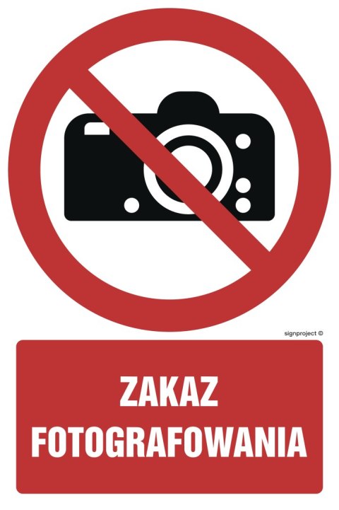 Znak GC028 Zakaz fotografowania, 100x150 mm, PS - Płyta 1 mm fotoluminescencyjna Znak GC028 Zakaz fotografowania, 100x150 mm, PS - Płyta 1 mm fotoluminescencyjna