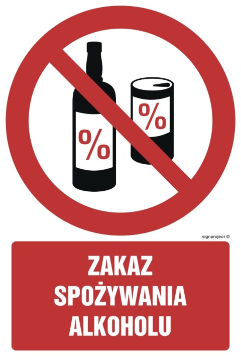 Znak GC031 Zakaz spożywania alkoholu, 700x1050 mm, PN - Płyta 1 mm Znak GC031 Zakaz spożywania alkoholu, 700x1050 mm, PN - Płyta 1 mm
