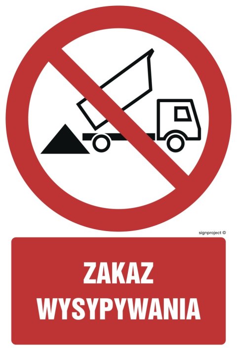Znak GC034 Zakaz wysypywania, 250x375 mm, PN - Płyta 1 mm Znak GC034 Zakaz wysypywania, 250x375 mm, PN - Płyta 1 mm