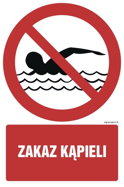 Znak GC055 Zakaz kąpieli, 700x1050 mm, TS - Płyta TD fotoluminescencyjna Znak GC055 Zakaz kąpieli, 700x1050 mm, TS - Płyta TD fotoluminescencyjna