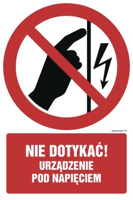 Znak GC064 Zakaz wjazdu na rowerach, 250x375 mm, PN - Płyta 1 mm