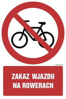 Znak GC065 Zakaz wchodzenia z wózkami, 150x225 mm, PN - Płyta 1 mm