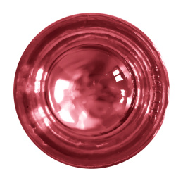 Punktowy element odblaskowy - 50 mm, czerwony, wpuszczany/wklejany