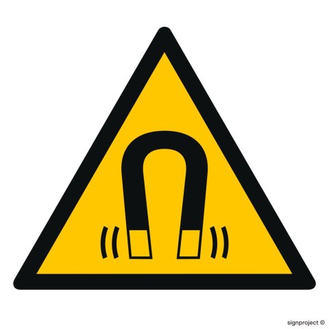 Znak GD006 Ostrzeżenie przed silnym polem magnetycznym, 350x350 mm, TS - Płyta TD fotoluminescencyjna Znak GD006 Ostrzeżenie przed silnym polem magnetycznym, 350x350 mm, TS - Płyta TD fotoluminescencyjna