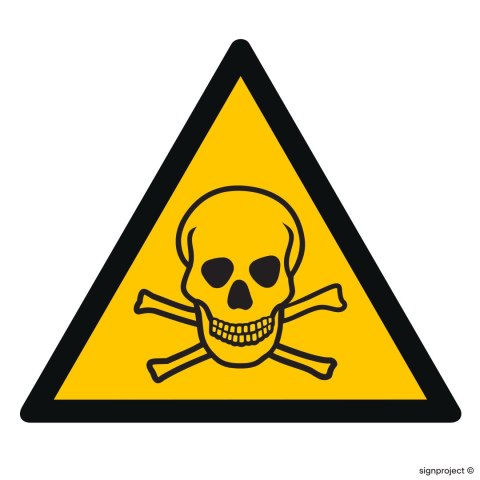 Znak GD016 Ostrzeżenie przed materiałami toksycznymi, 350x350 mm, TS - Płyta TD fotoluminescencyjna Znak GD016 Ostrzeżenie przed materiałami toksycznymi, 350x350 mm, TS - Płyta TD fotoluminescencyjna