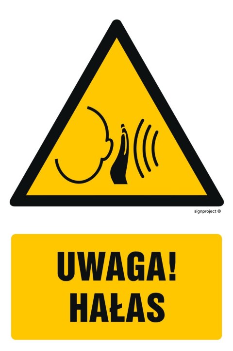 Znak GF071 Uwaga! Hałas, 500x750 mm, TS - Płyta TD fotoluminescencyjna Znak GF071 Uwaga! Hałas, 500x750 mm, TS - Płyta TD fotoluminescencyjna