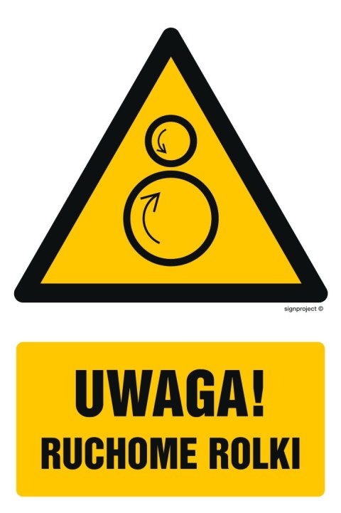 Znak GF078 Uwaga! Ruchome rolki, 500x750 mm, TS - Płyta TD fotoluminescencyjna Znak GF078 Uwaga! Ruchome rolki, 500x750 mm, TS - Płyta TD fotoluminescencyjna