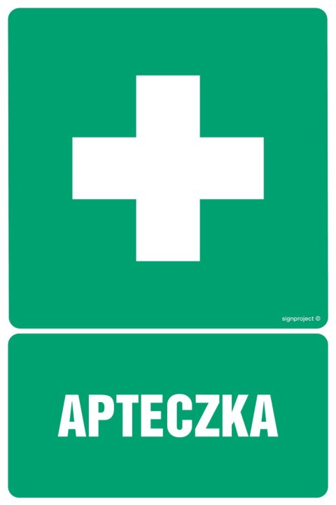 Znak GI010 Apteczka, 700x1050 mm, PS - Płyta 1 mm fotoluminescencyjna Znak GI010 Apteczka, 700x1050 mm, PS - Płyta 1 mm fotoluminescencyjna