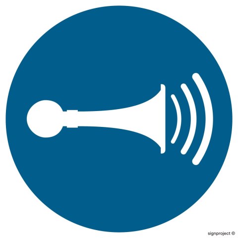 Znak GJ029 Nakaz używania sygnału dźwiękowego, 500x500 mm, PN - Płyta 1 mm Znak GJ029 Nakaz używania sygnału dźwiękowego, 500x500 mm, PN - Płyta 1 mm