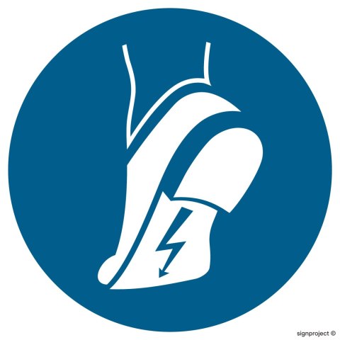 Znak GJ032 Nakaz stosowania obuwia antystatycznego, 500x500 mm, TS - Płyta TD fotoluminescencyjna Znak GJ032 Nakaz stosowania obuwia antystatycznego, 500x500 mm, TS - Płyta TD fotoluminescencyjna
