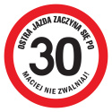 Znak jednostronny prezent z życzeniami - 40cm