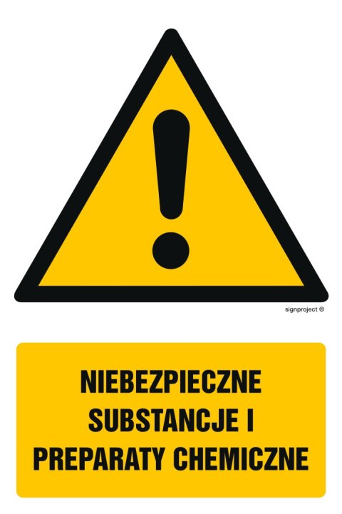 Znak GF041 Niebezpieczne substancje i preparaty chemiczne, 500x750 mm, PN - Płyta 1 mm Znak GF041 Niebezpieczne substancje i preparaty chemiczne, 500x750 mm, PN - Płyta 1 mm