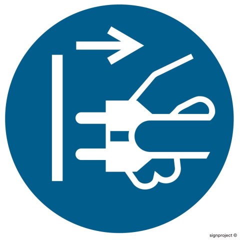 Znak GJ006 Nakaz odłączenia urządzenia od sieci elektrycznej, 350x350 mm, TS - Płyta TD fotoluminescencyjna Znak GJ006 Nakaz odłączenia urządzenia od sieci elektrycznej, 350x350 mm, TS - Płyta TD fotoluminescencyjna