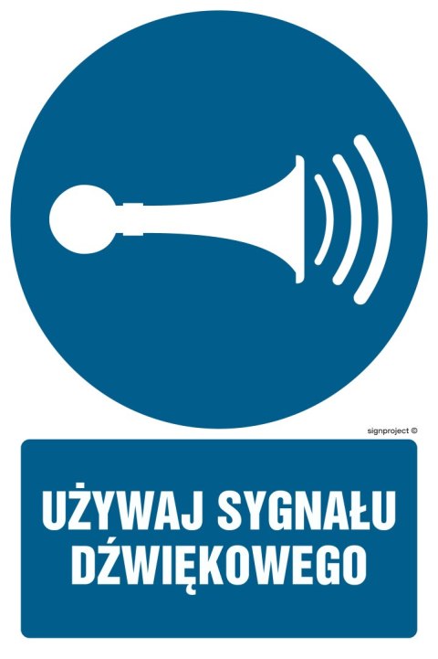 Znak GL010 Używaj sygnału dźwiękowego, 700x1050 mm, FN - Folia samoprzylepna Znak GL010 Używaj sygnału dźwiękowego, 700x1050 mm, FN - Folia samoprzylepna