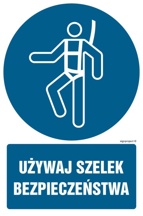 Znak GL011 Używaj szelek bezpieczeństwa - arkusz 9 naklejek, 50x75 mm, FN - Folia samoprzylepna Znak GL011 Używaj szelek bezpieczeństwa - arkusz 9 naklejek, 50x75 mm, FN - Folia samoprzylepna