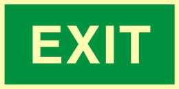 Exit, 10x20 cm, PCV 1 mm