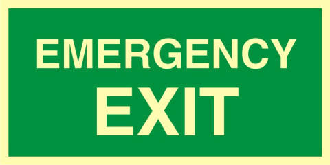 Emergency exit, 10x20 cm, SYSTEM TD